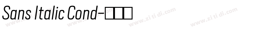 Sans Italic Cond字体转换